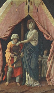 Andrea Mantegna Painting - Judit y Holofernes, pintor renacentista Andrea Mantegna